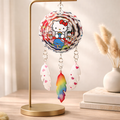 4" Handmade Dream Catcher Wind Spinner - Hello Kitty